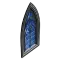Janela de vidro - Gótico azul-escuro