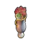 Vaso serie "Alabaster" con pianta di geranio